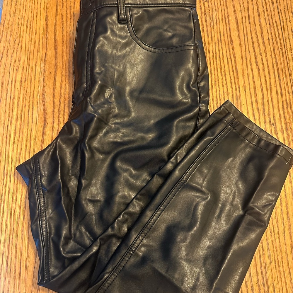 Abercrombie & Fitch Black Leather Pants